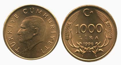 Turkey KM1028(U) 1,000 Lira β Lot of 65 representative product image