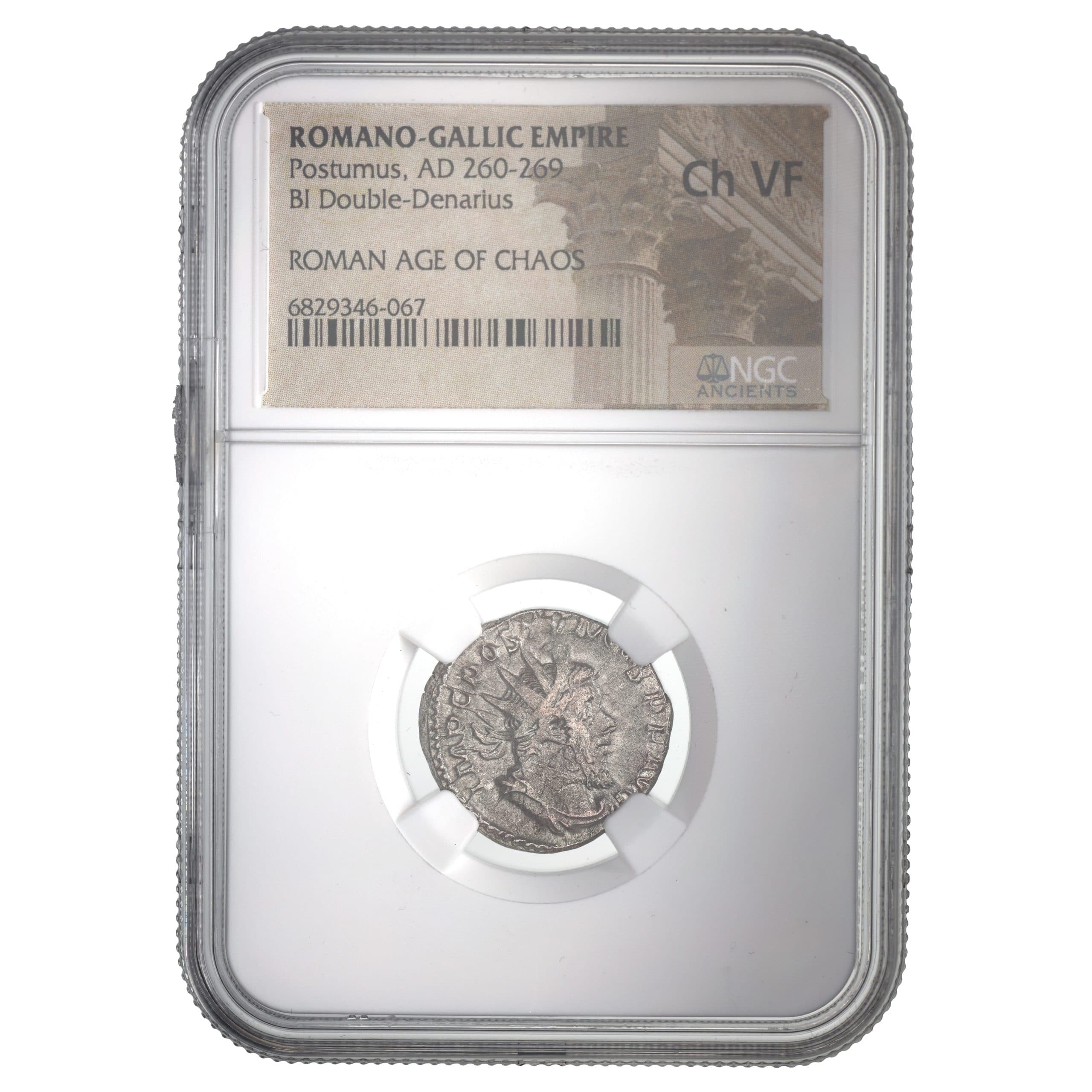 NGC-Certified Roman Coin: Postumus, ANT, Grade CH-VF — representative ECC supplier stock image; exact coin and slab vary