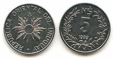 Uruguay KM92(U) 5 Pesos – Lot of 55 representative product image