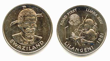 Swaziland KM32(U) 1 Lilangeni β Lot of 8 representative product image