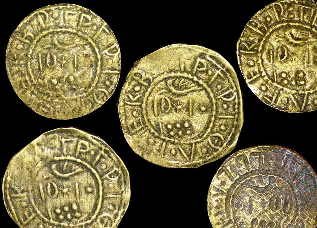 Greece KMHUTOKKEL6(VF-XF) Ottoman Empire, Cappadocia, Gelveri (modern Güzelyurt), St. Gregory Theologus Church, 10 Para Bracteate Brass Token, dated 1888 – Lot of 3 representative…