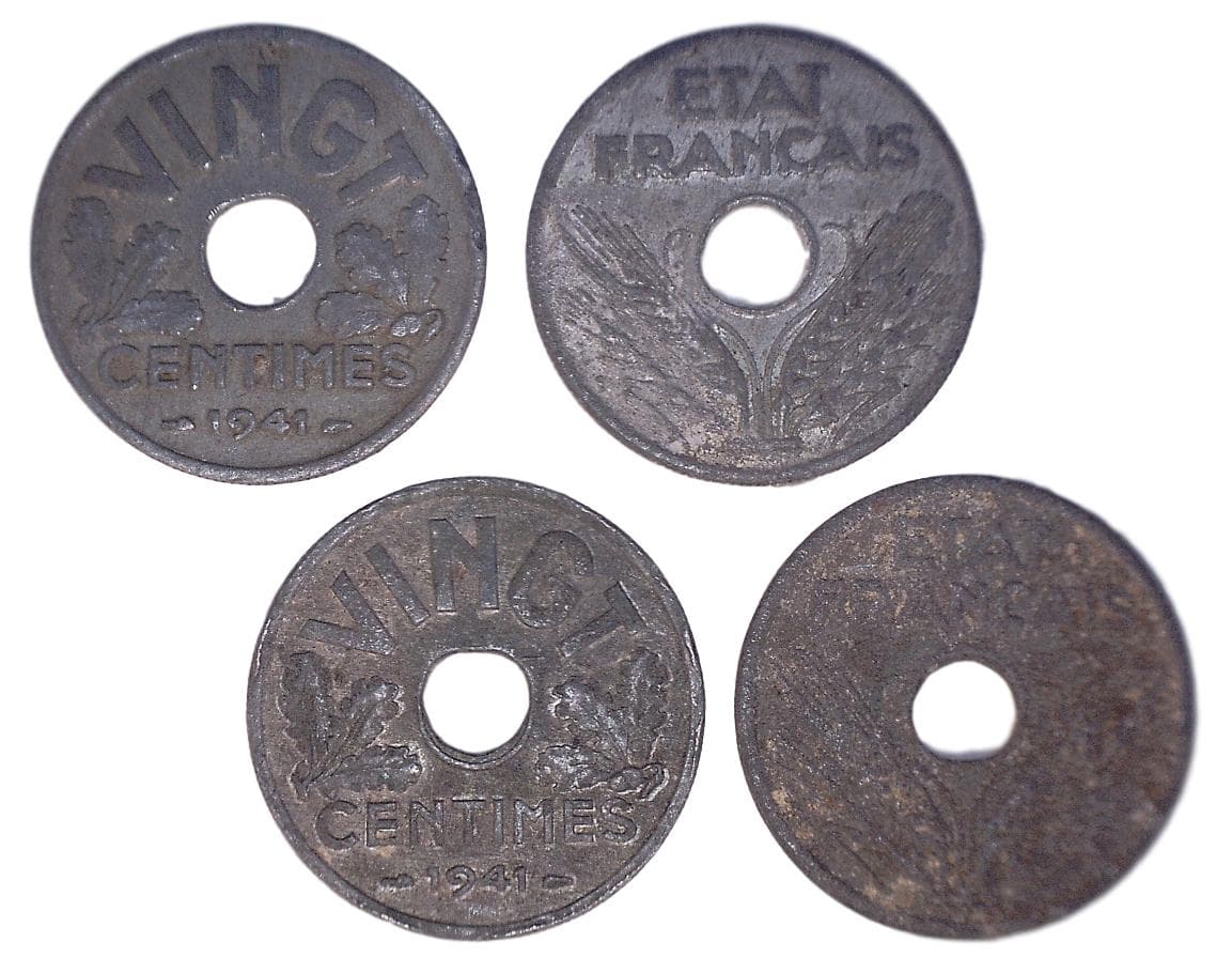 France KM899(C) 20 Centimes β Lot of 6 representative product image