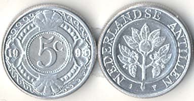 Netherlands Antillies KM33(U) 5 Cents β Lot of 100 representative product image