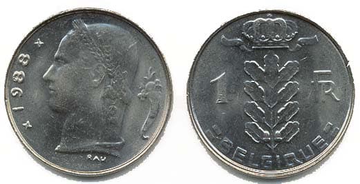 Belgium KM143.1(U) 1 Franc β Lot of 50 representative product image