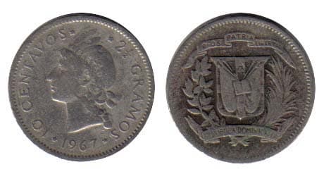 Dominican Rep. KM19a(F) 10 Centavos β Lot of 65 representative product image