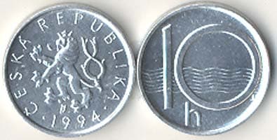 Czech Republic KM6(U) 10 Haleru β Lot of 100 representative product image