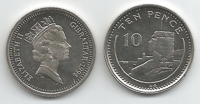 Gibraltar KM23.2(U) 10 Pence β Lot of 15 representative product image