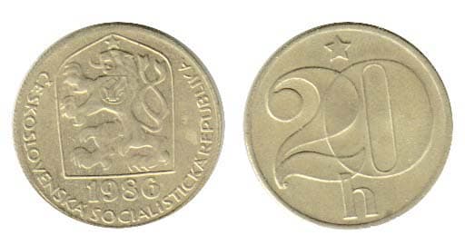 Czechoslovakia KM74(VF) 20 Haleru β Lot of 65 representative product image