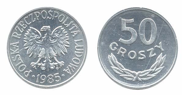 Poland KM48.1(U) 50 Groszy β Lot of 80 representative product image