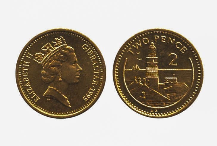 Gibraltar KM21(U) 2 Pence β Lot of 80 representative product image