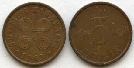 Finland KM45(VF-XF) 5 Pennia – Lot of 80 representative product image
