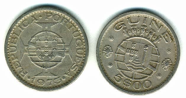 Portuguese Guinea KM15(VF) 5 Escudos β Lot of 10 representative product image