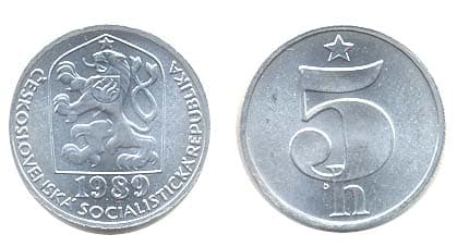 Czechoslovakia KM86(U) 5 Haleru β Lot of 80 representative product image