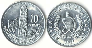Guatemala KM277(U) 10 Centavos – Lot of 100 representative product image