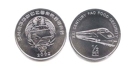 Korea North KM193(U) 1/2 Chon (Train 2) β Lot of 100 representative product image