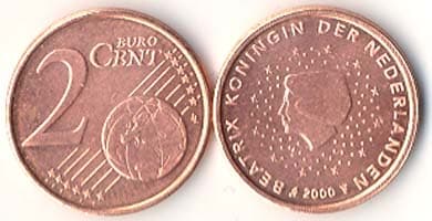 Netherlands KM235(U) 2 Neth. Cents β Lot of 100 representative product image