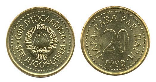 Yugoslavia KM140(U) 20 Para β Lot of 65 representative product image