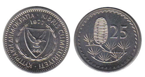 Cyprus KM40(U) 25 Mils β Lot of 50 representative product image