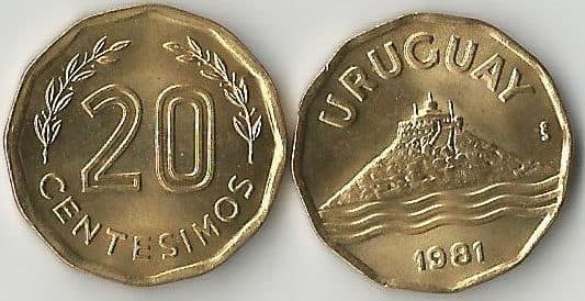 Uruguay KM67-1981(U) 20 Centesimos - 1981 β Lot of 25 representative product image