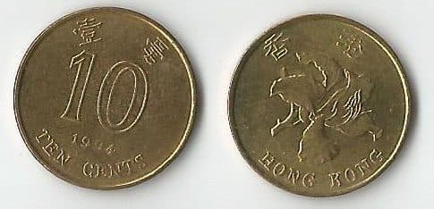 Hong Kong KM49-55-66(F-VF) 10 Cents Mix β Lot of 40 representative product image