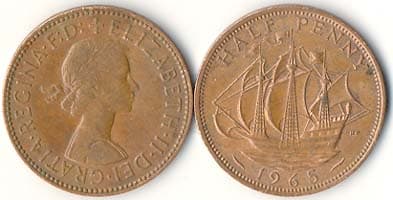 Great Britain KM896(VF) 1/2 Penny Elizabeth II β Lot of 78 representative product image