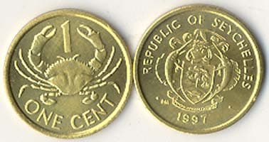 Seychelles KM46.2(U) 1 Cent β Lot of 100 representative product image