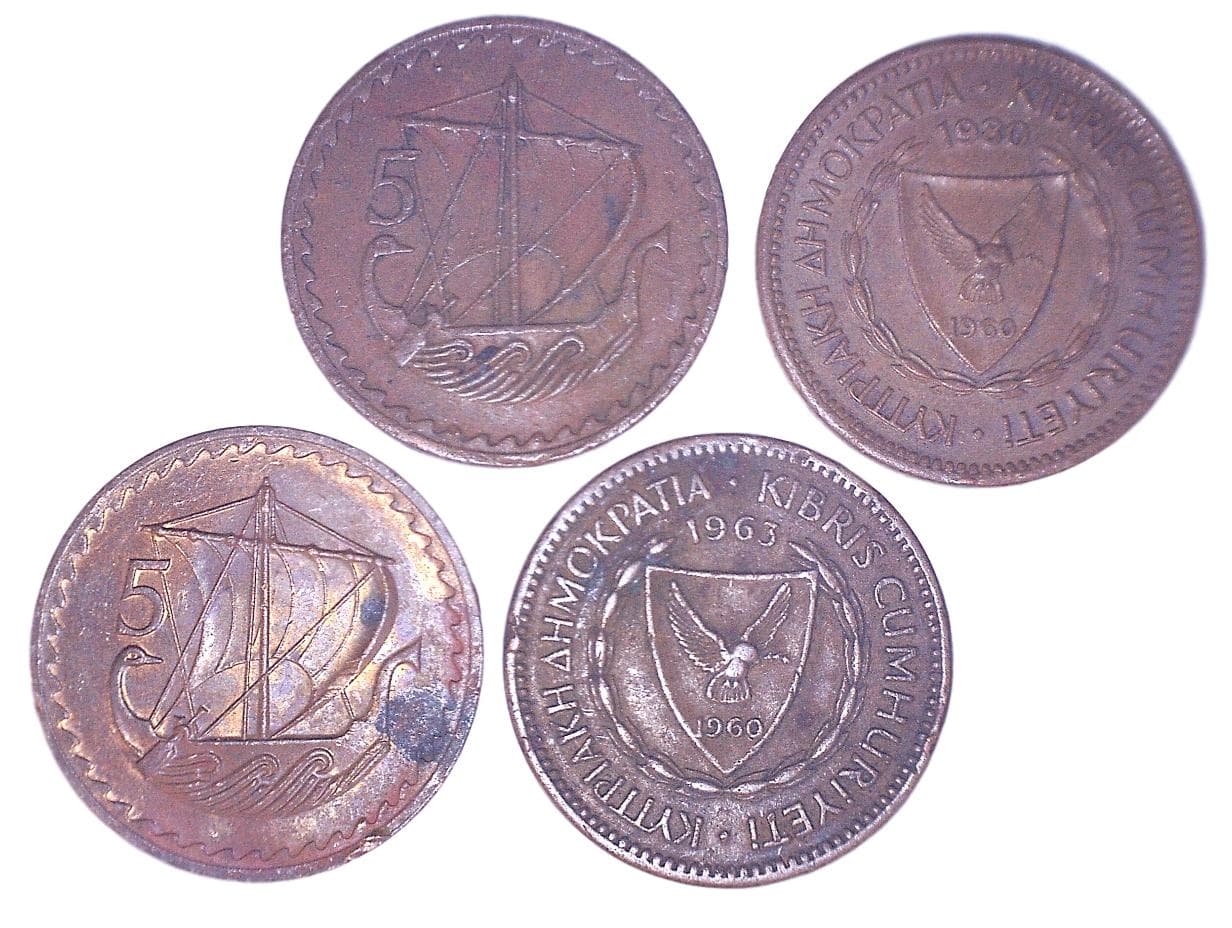 Cyprus KM39(VF) 5 Mils β Lot of 47 representative product image