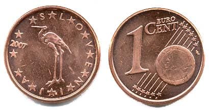 Slovenia KM68(U) 1 Euro Cent β Lot of 100 representative product image