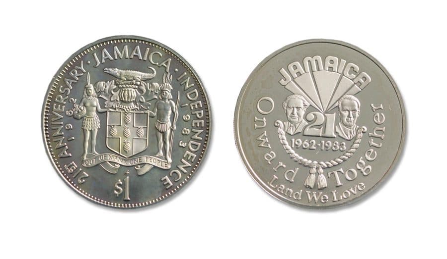 Jamaica KM134(U) Dollar β Lot of 2 representative product image