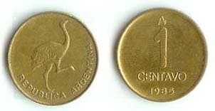 Argentina KM96.2(XF) 1 Centavo (Ostrich) – Lot of 40 representative product image
