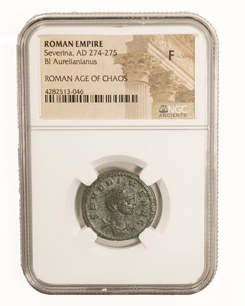 NGC-Certified Roman Coin: SEVERINA, Grade LG — representative ECC supplier stock image; exact coin and slab vary
