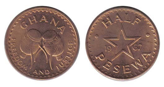 Ghana KM12(U) 1/2 Pesewa – Lot of 30 representative product image