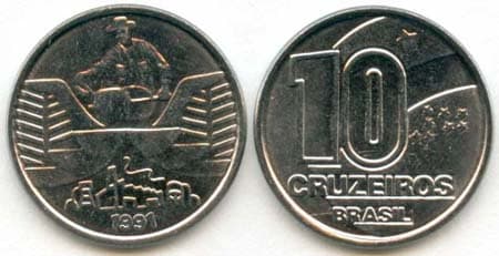 Brazil KM619.2(U) 10 Cruzeiros β Lot of 40 representative product image