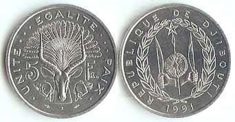 Djibouti KM22(U) 5 Francs β Lot of 65 representative product image