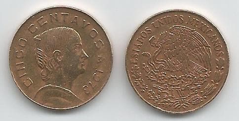 Mexico KM427(CL) 5 Centavos – Lot of 100 representative product image