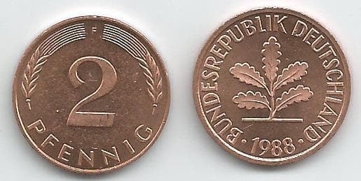 Germany KM106a(U) 2 Pfennig β Lot of 100 representative product image