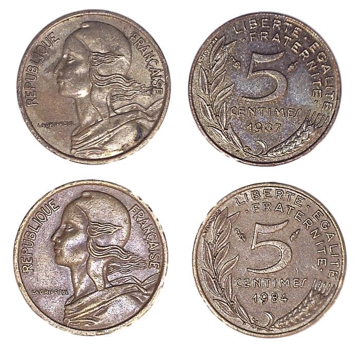 France KM933(VF-XF) 5 Centimes β Lot of 47 representative product image