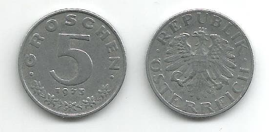 Austria KM2875(CL) 5 Groschen – Lot of 100 representative product image