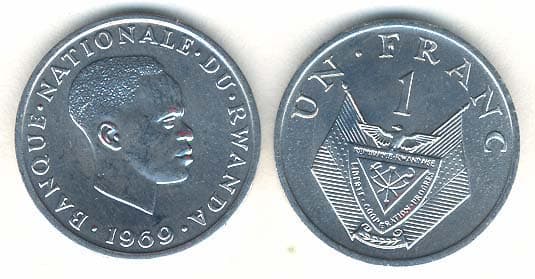 Rwanda KM8(U) 1 Franc β Lot of 12 representative product image