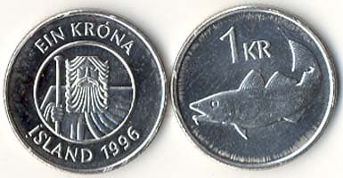 1,000 Iceland KM27a(U) 1 Kroner Bulk World Coins representative product image