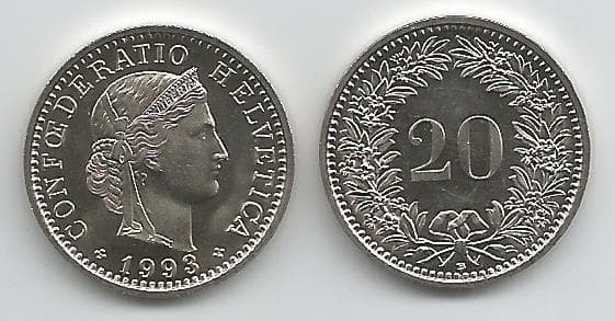 Switzerland KM29a(U) 20 Rappen β Lot of 20 representative product image