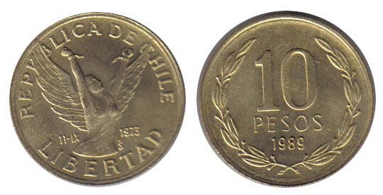 Chile KM218(U) 10 Pesos β Lot of 80 representative product image