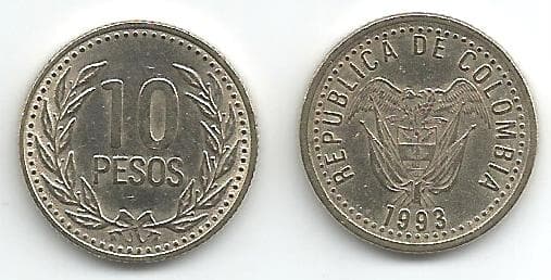 Colombia KM281.1(U) 10 Pesos β Lot of 50 representative product image