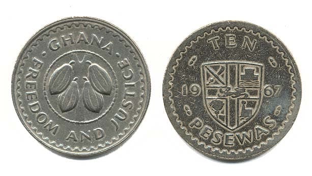 Ghana KM16(C) 10 Pesewa Cleaned β Lot of 35 representative product image