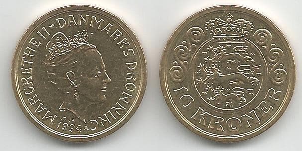 Denmark KM877(U) 10 Kroner β Lot of 10 representative product image