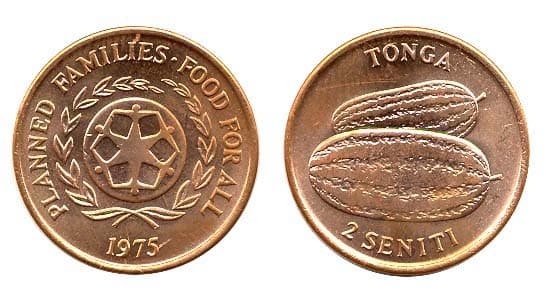 Tonga KM43(U) 2 Senti β Lot of 45 representative product image