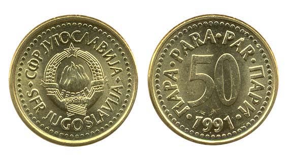 Yugoslavia KM141(U) 50 Para β Lot of 55 representative product image