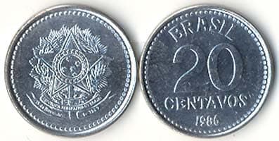 Brazil KM603(U) 20 Centavos β Lot of 100 representative product image