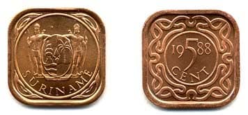 Surinam KM12.1b(U) 5 Cents β Lot of 40 representative product image