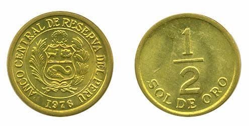 Peru KM265(AU) 1/2 Sol β Lot of 50 representative product image